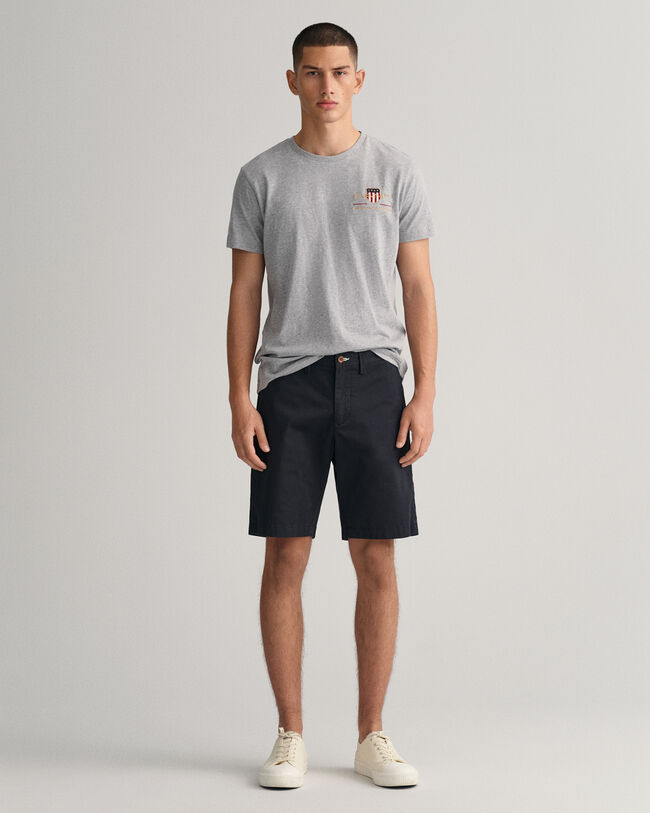 Hallden Slim Fit Twill-Shorts