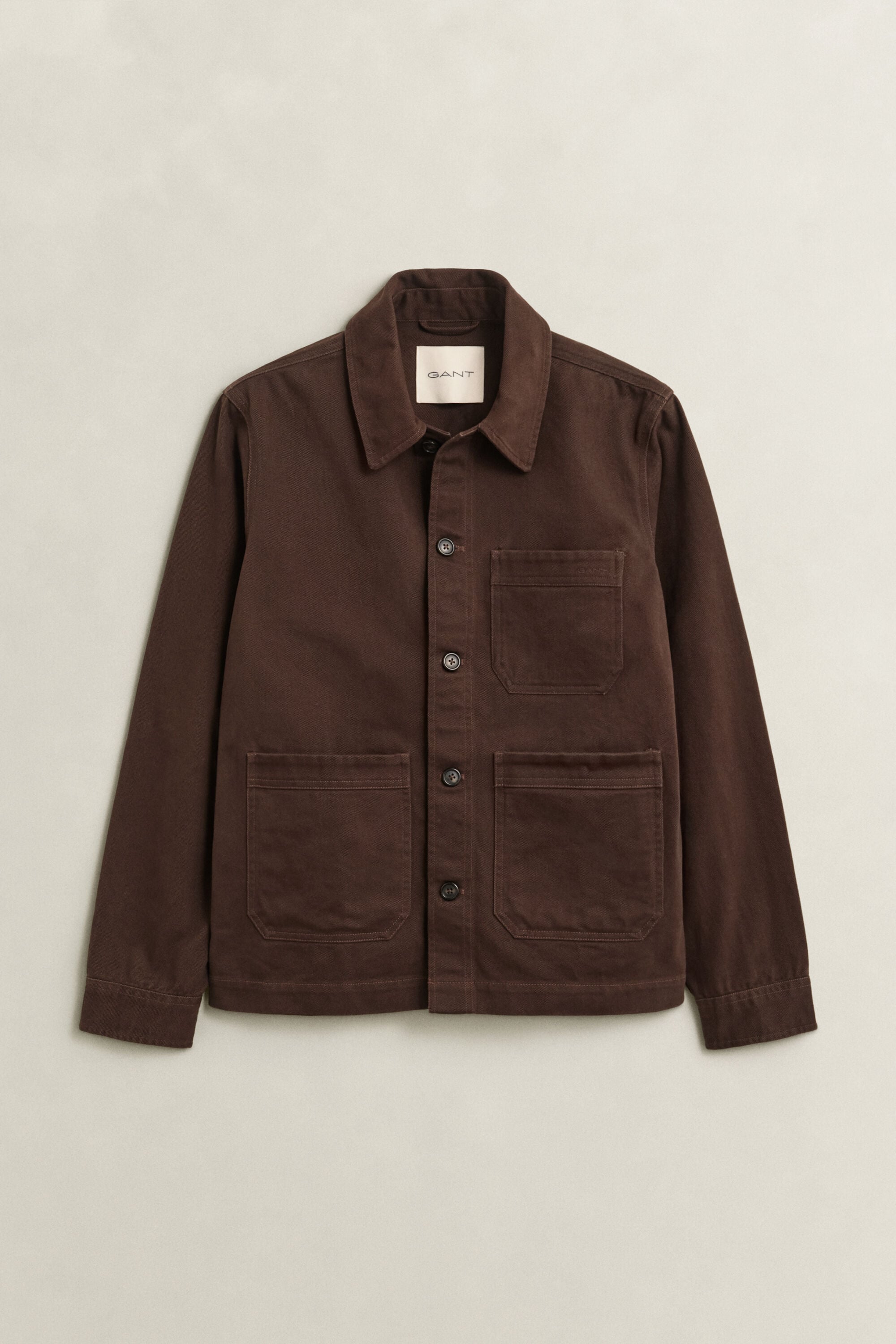 Hemdjacke aus gebürstetem Twill