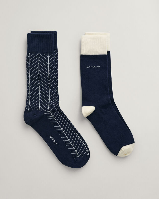 2er-Pack Socken mit Fischgrätmuster