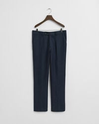 Slim Fit Herringbone Anzughose aus Flanell