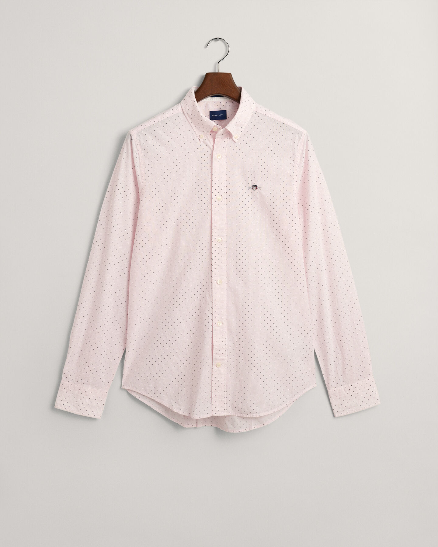 Slim Fit Banker Hemd mit Punktemuster