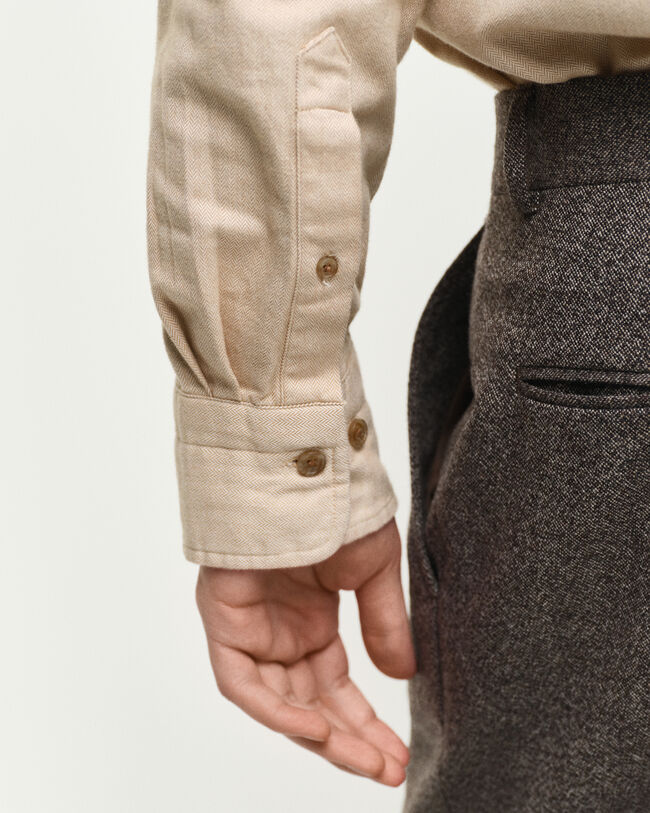 Herringbone Regular Fit Flanellhemd