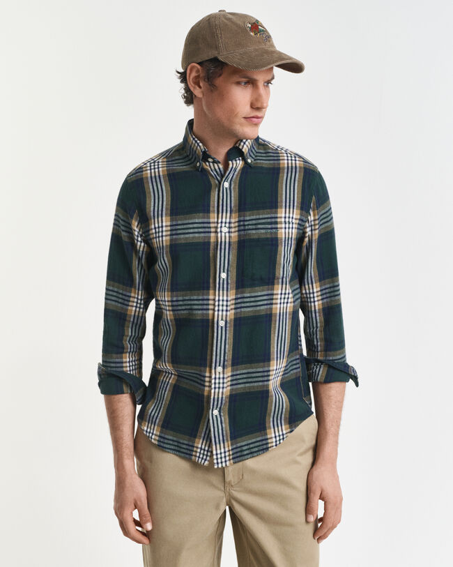Regular Fit Windblown Flannel Karohemd