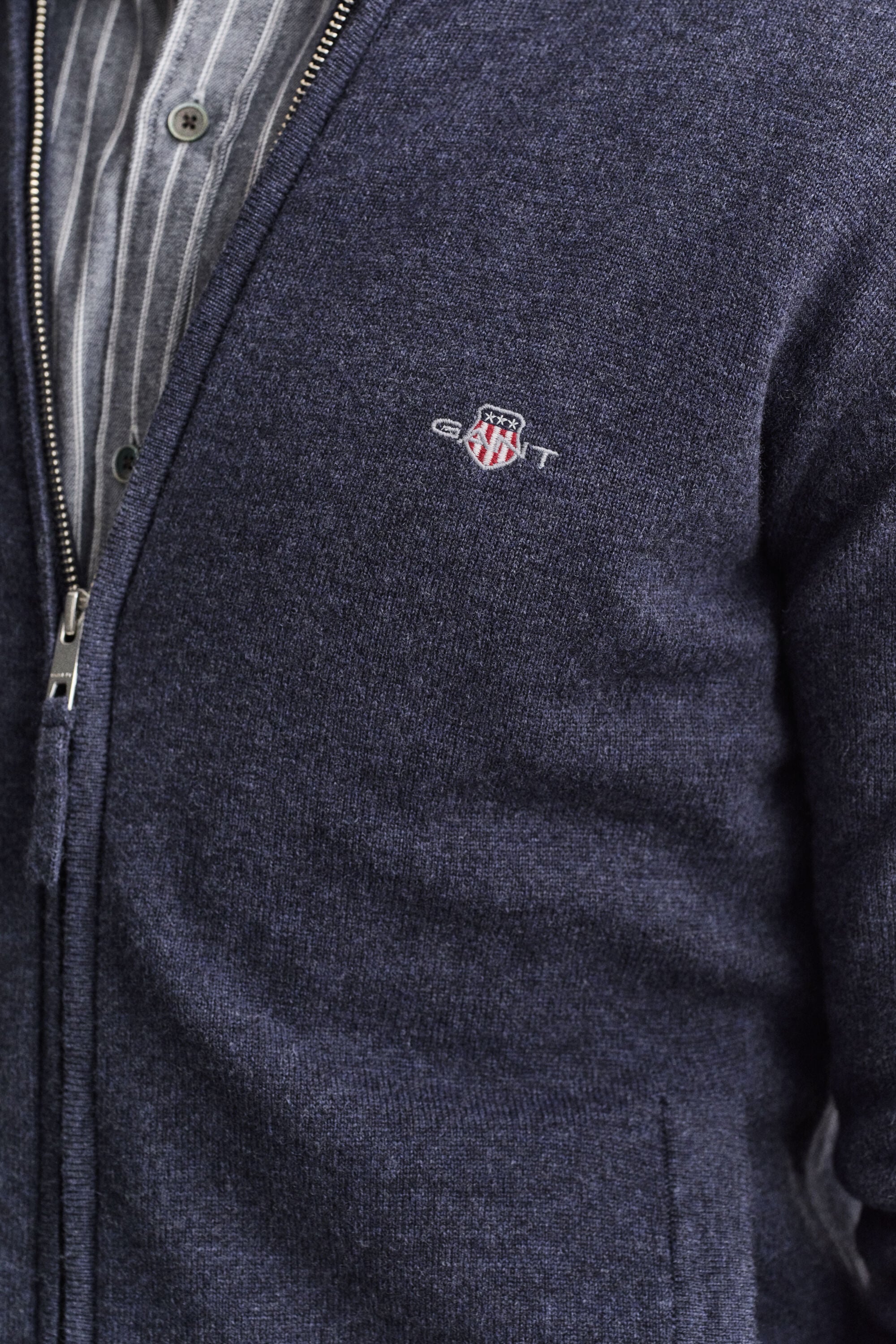 Strickjacke aus Lambswool mit Reißverschluss