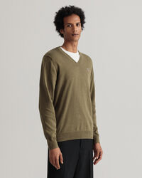 Classic V-Neck Pullover aus Baumwolle