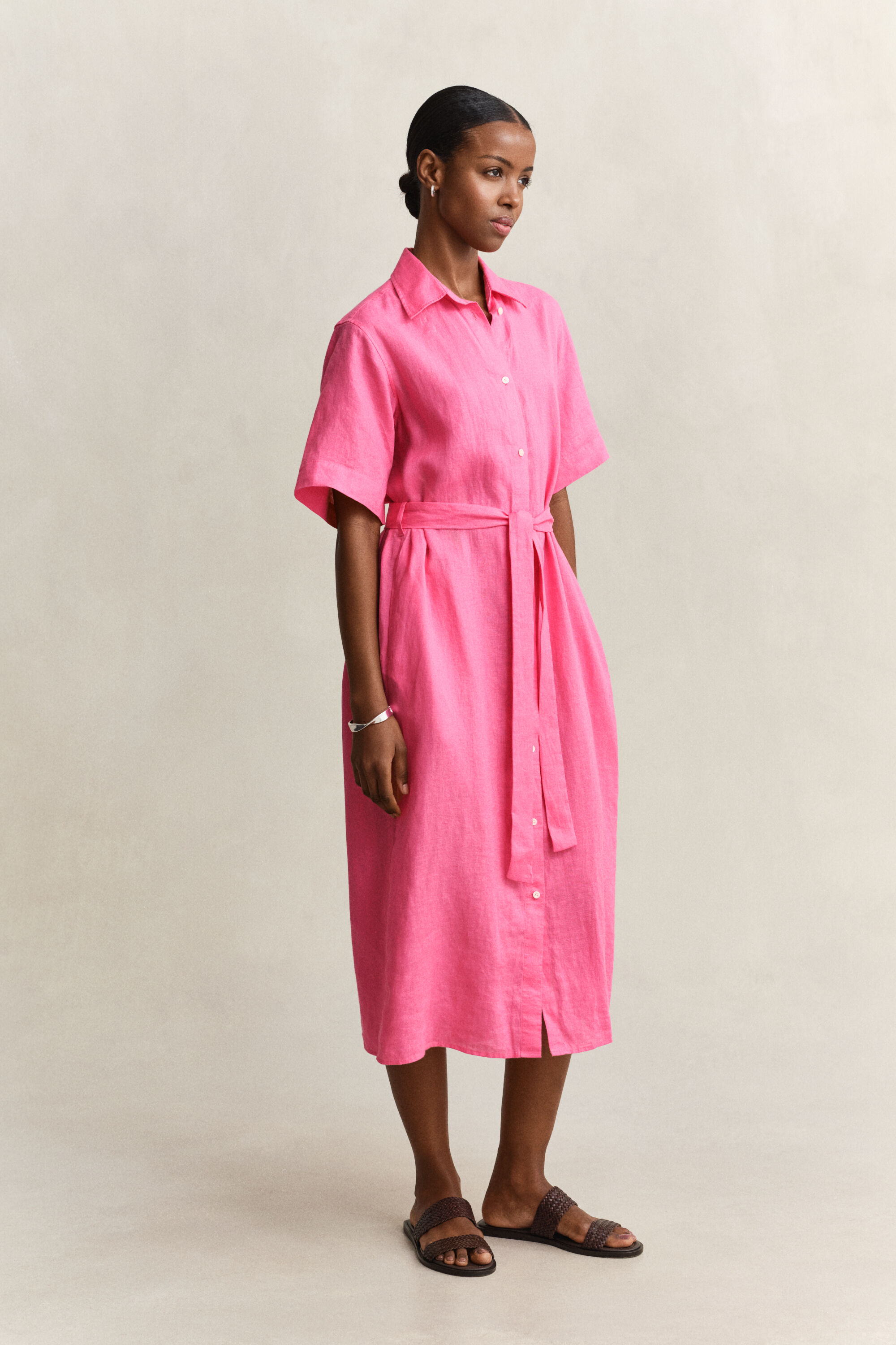 Hemdblusenkleid aus Leinen