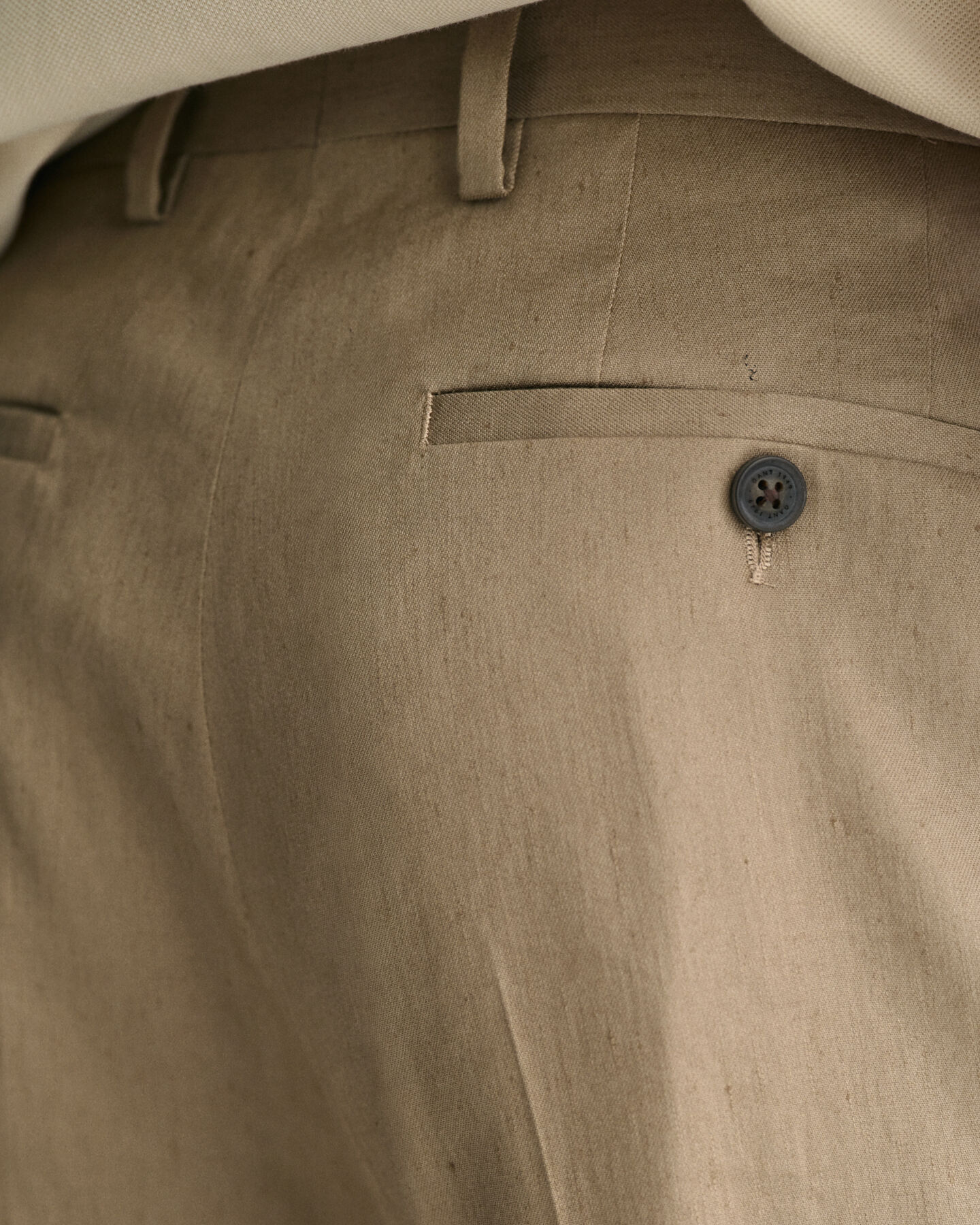 Slim Fit Baumwoll Leinen Anzughose