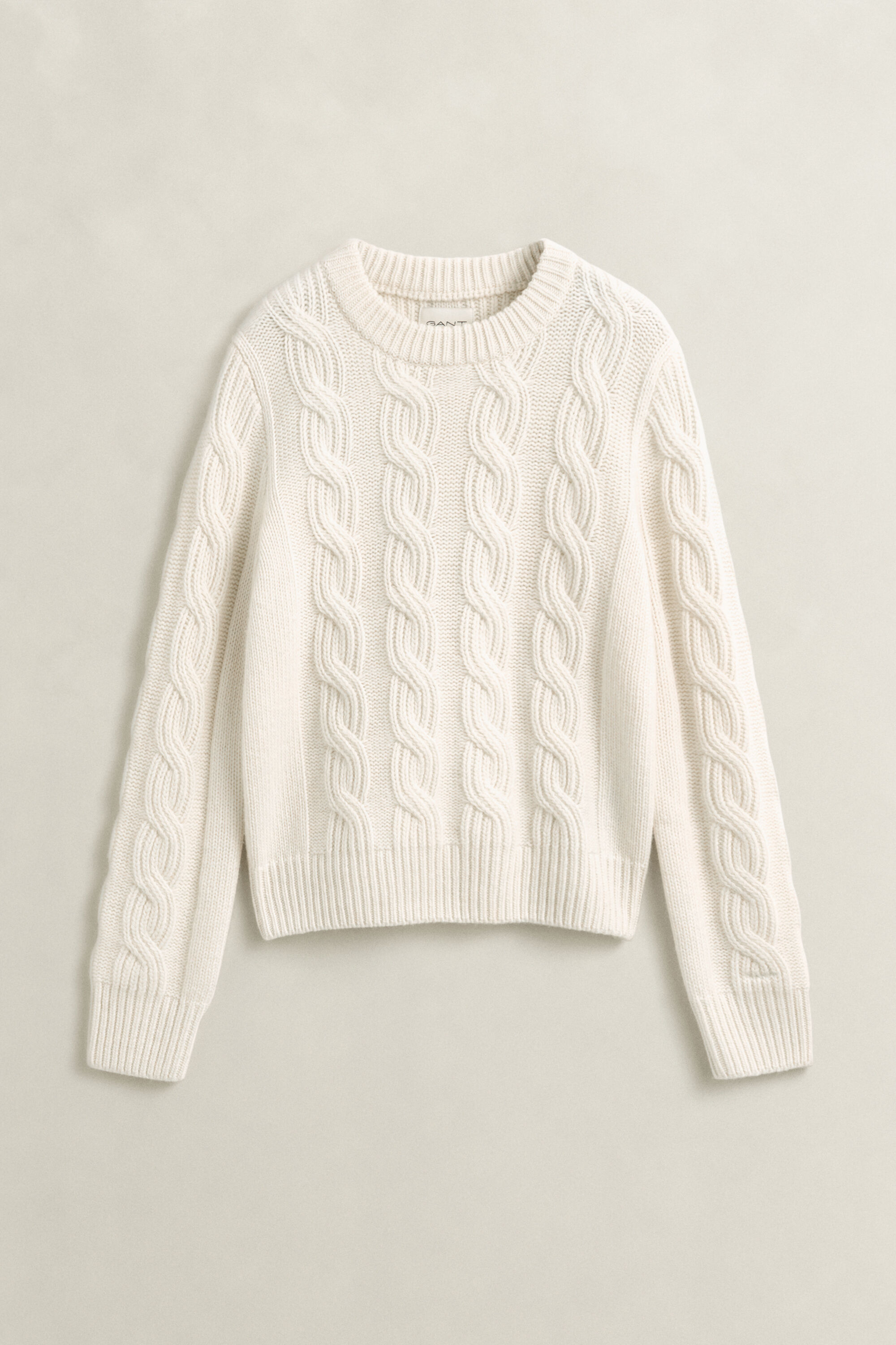 Zopfstrickpullover aus Wollmix