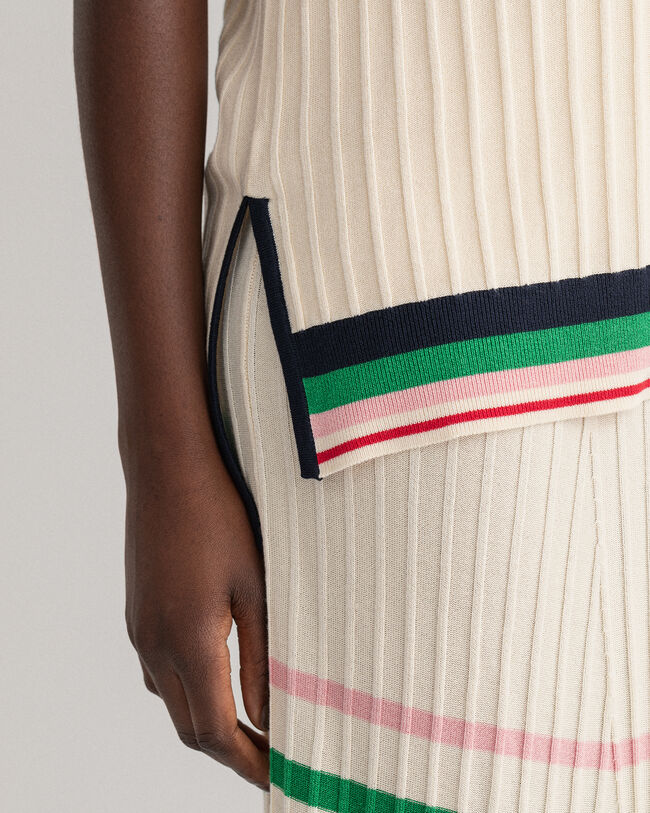 Gestreifte Rippstrickweste