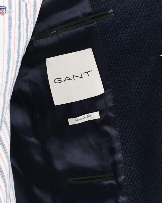 Slim Fit Club Sakko aus Baumwolle und Wolle