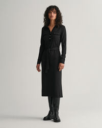 Slim Fit Jersey Polokleid