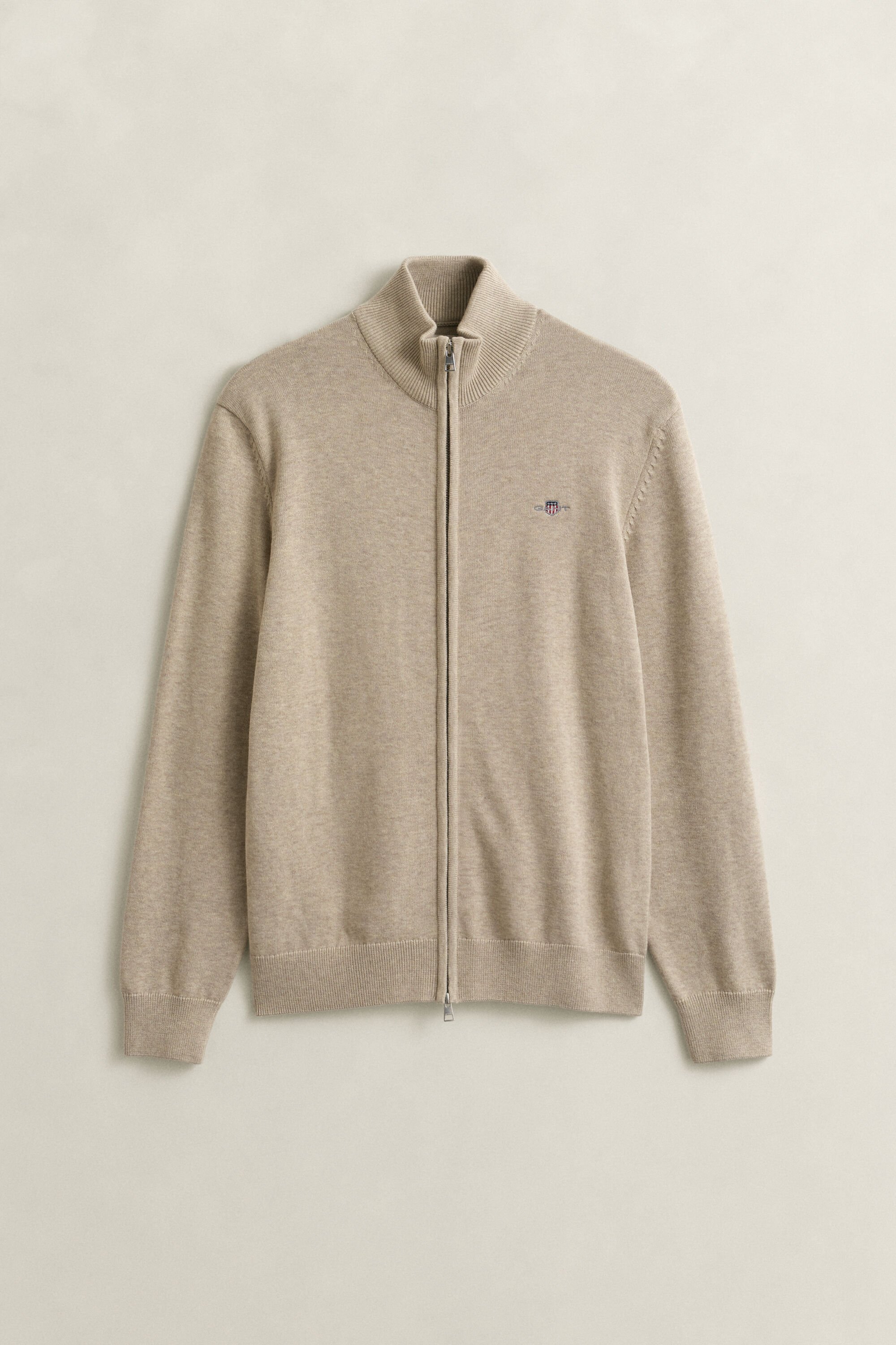 Casual Cotton Strickjacke mit Reißverschluss