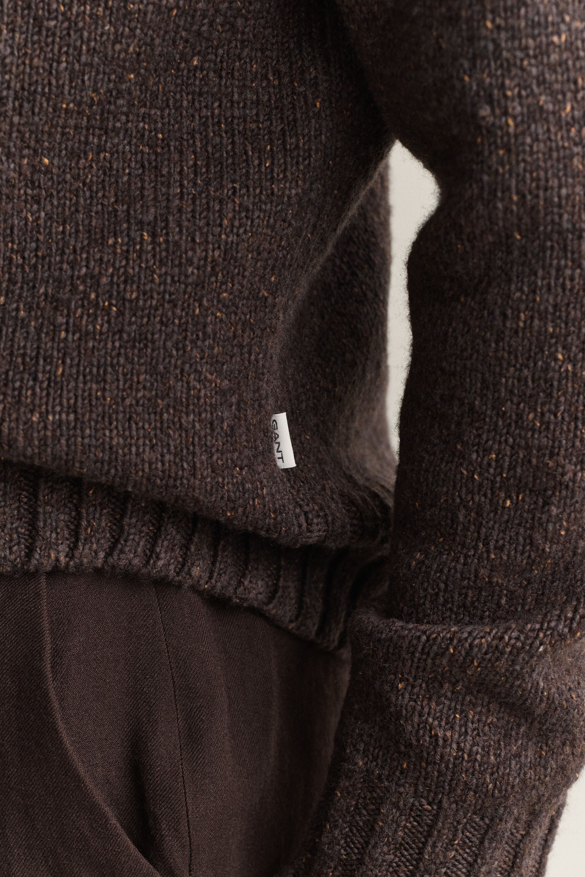 Polopullover aus Woll-Seiden-Gemisch