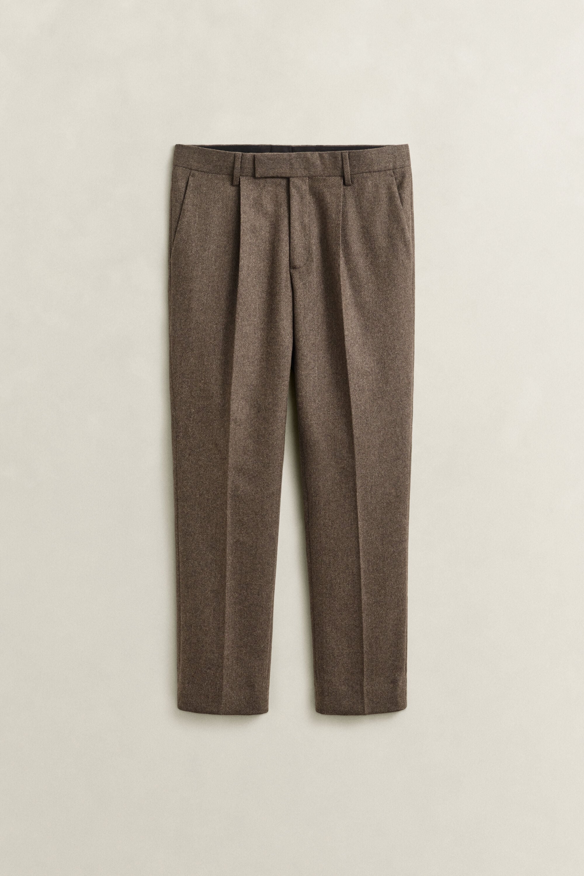 Herringbone Anzughose aus Wolle