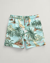 Boys Hawaiian Print Badeshorts