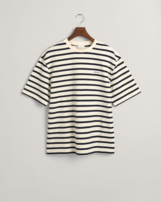 Strukturiertes T-Shirt mit Streifen