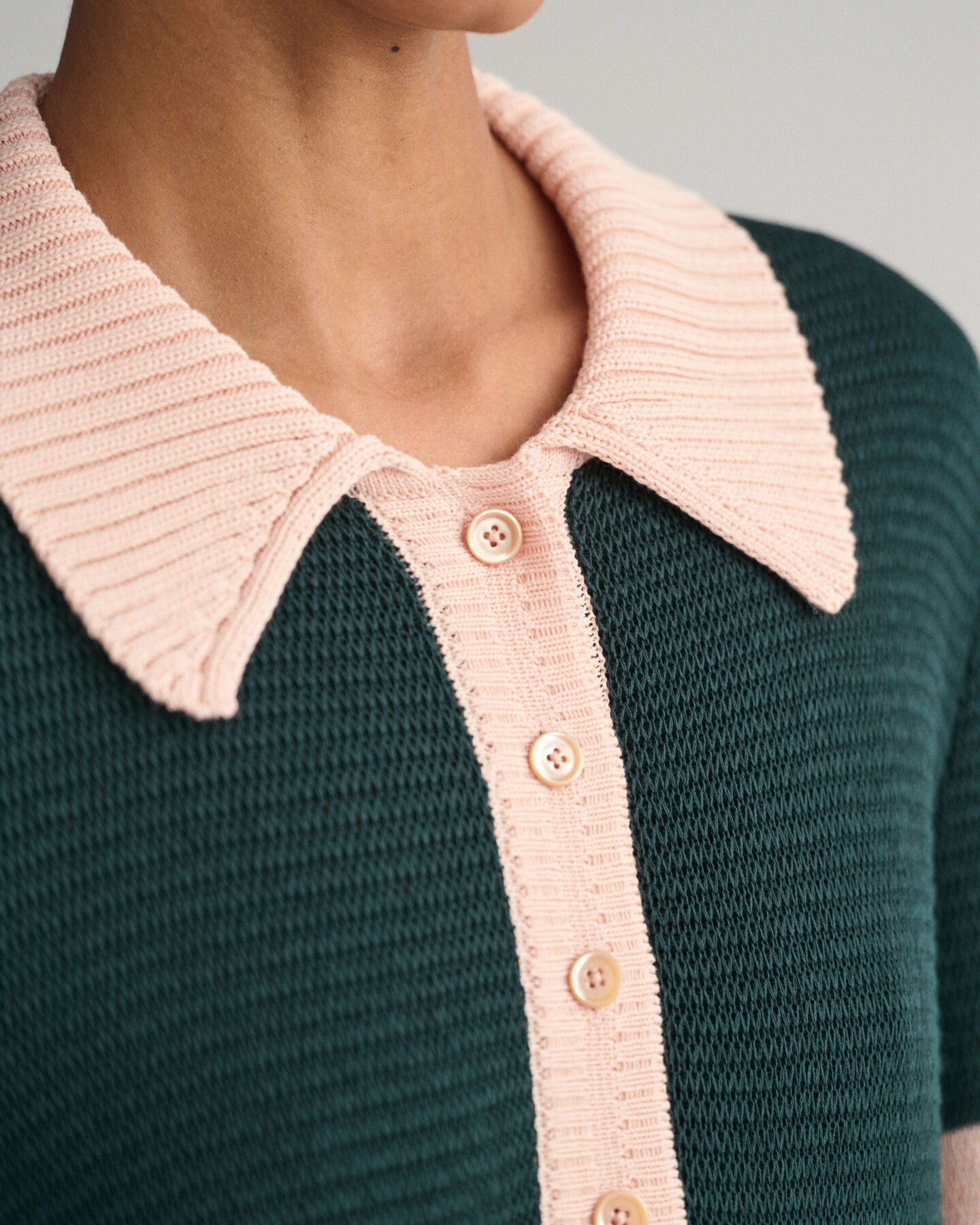 Polo-Strickkleid in Minil&auml;nge