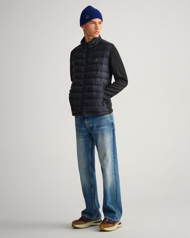 Leicht wattierte Mixed Media Jacke