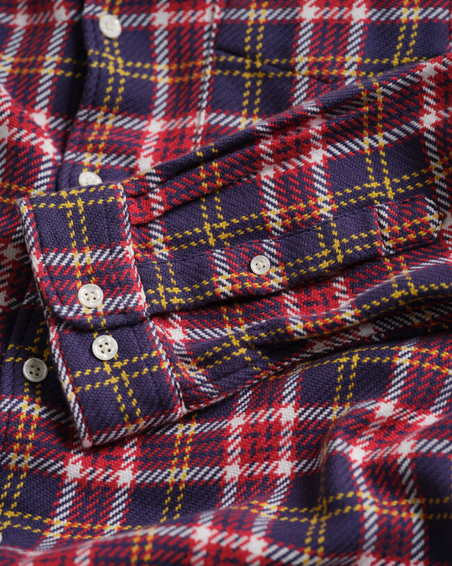 Wrangler x GANT Regular Fit Twillhemd mit Tartan-Muster