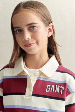 Teen Girls Rugby Sweatshirt — VIBRANT BURGUNDY 4