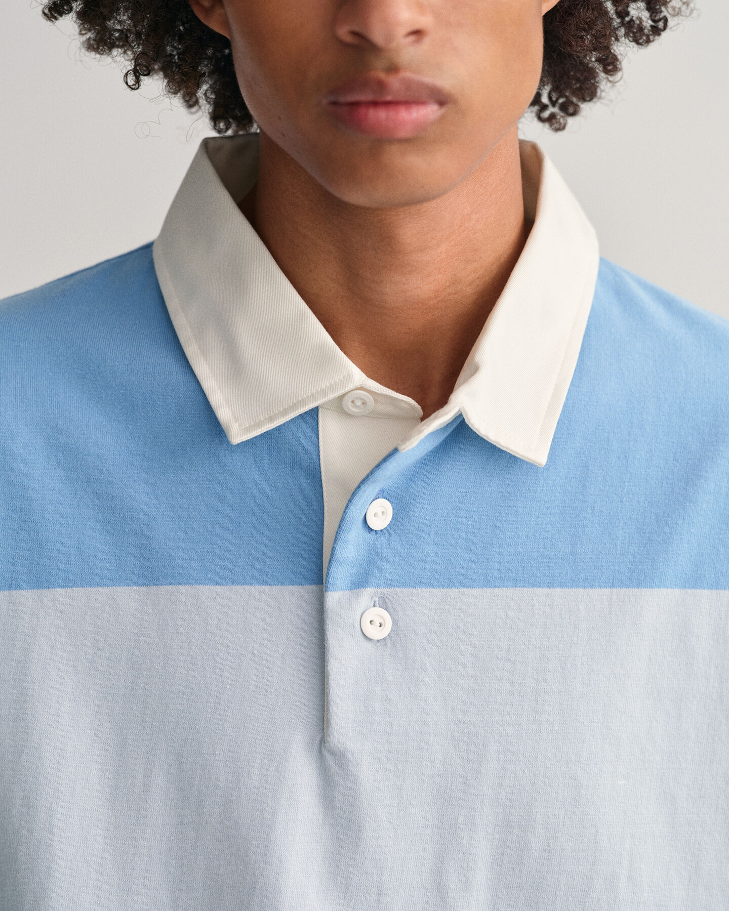 Retro Kurzarm-Rugger mit Blockstreifen