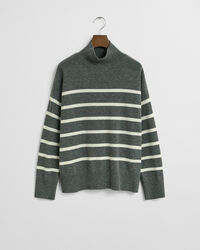 Gestreifter Rollkragenpullover aus Superfine Lambswool