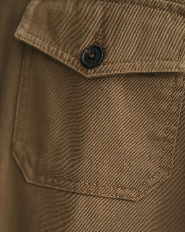 Hemdjacke aus gebürstetem Twill