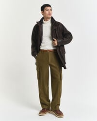 Zopfstrick Rollkragenpullover aus Baumwolle