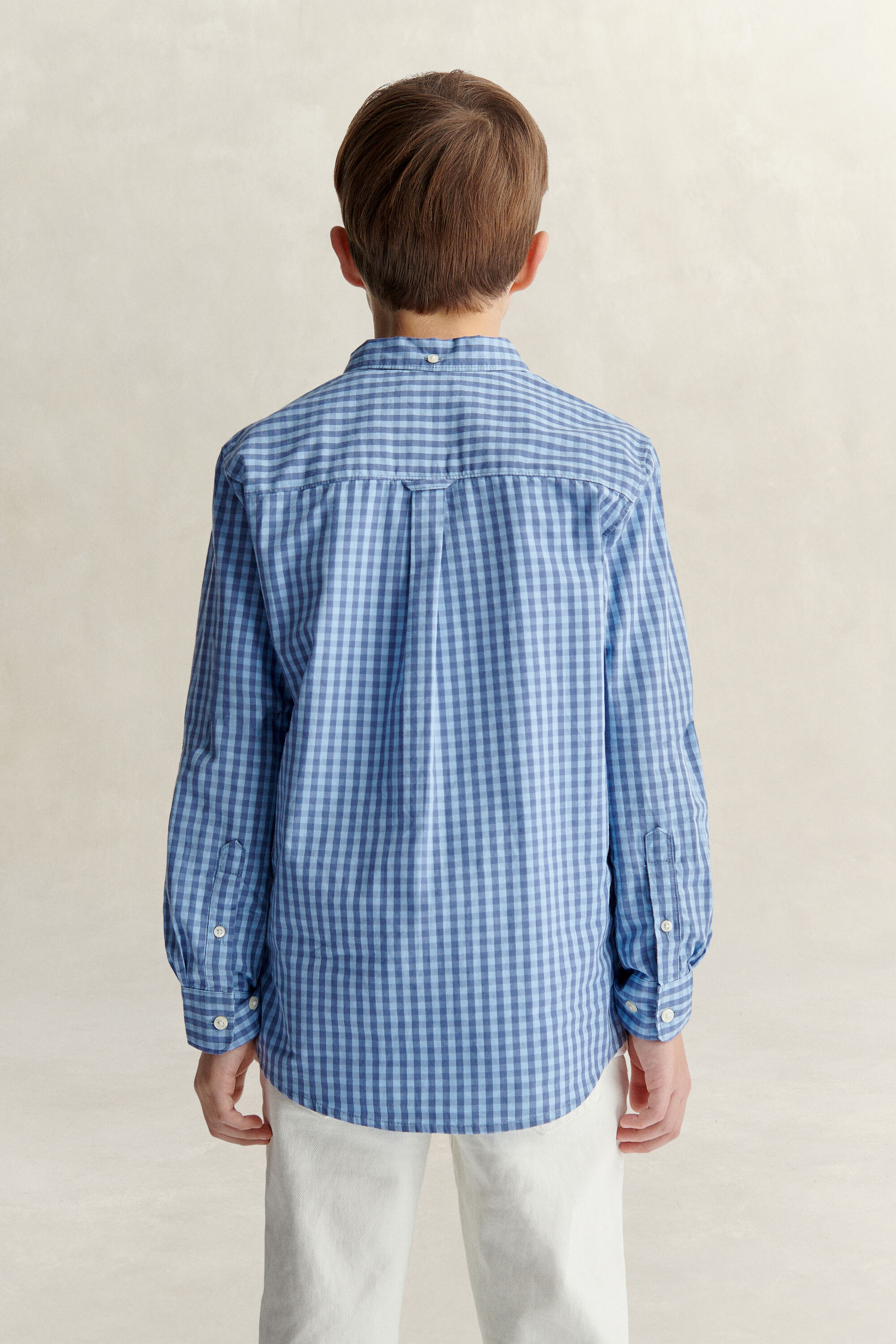 Teen Boys Gingham Popeline-Hemd
