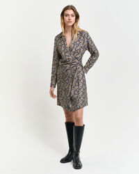 Paisley Hemdblusen-Wickelkleid