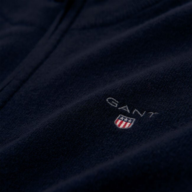 Strickjacke aus Super Fine Lambswool mit Reißverschluss