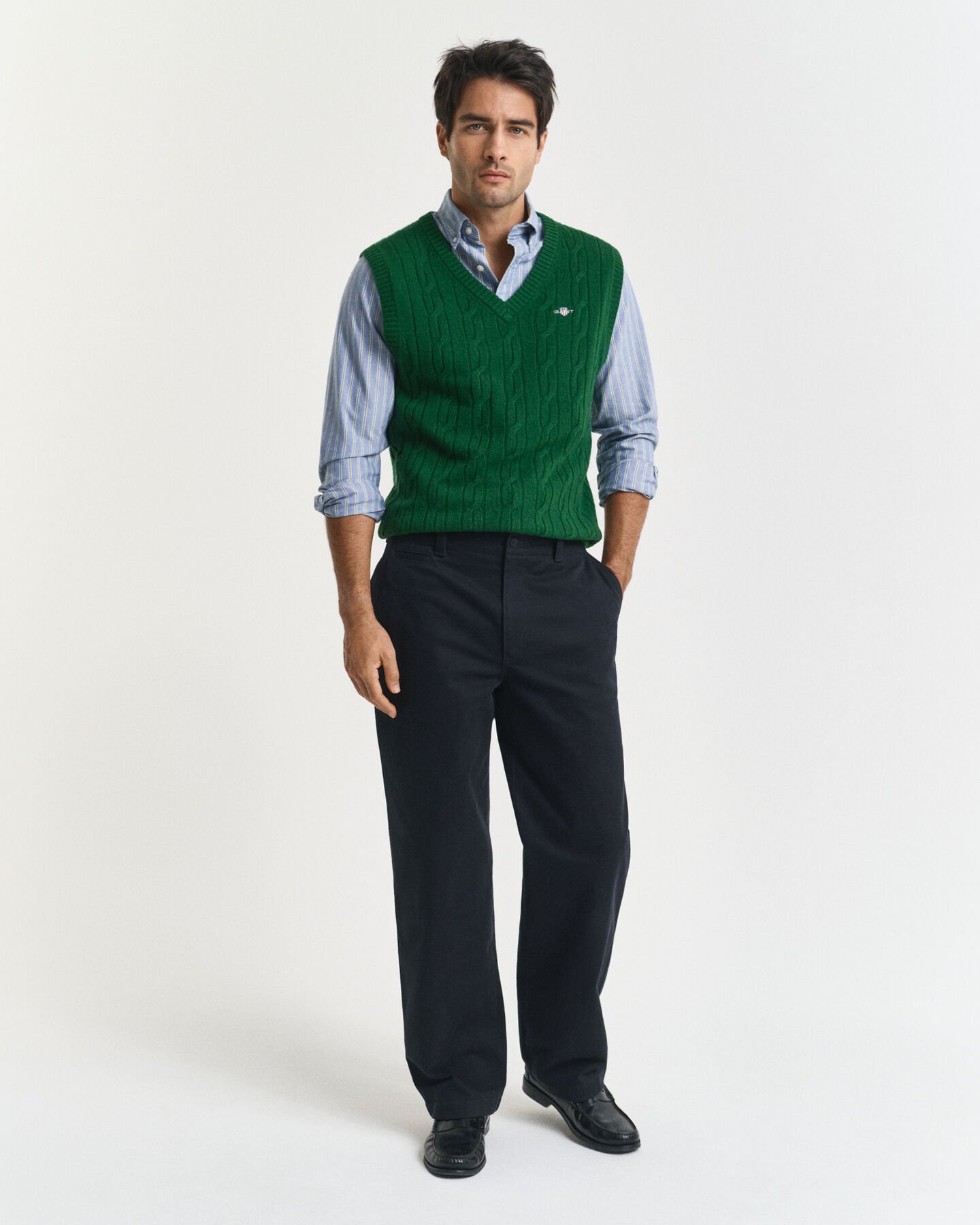 Zopfstrick Pullunder aus Lambswool