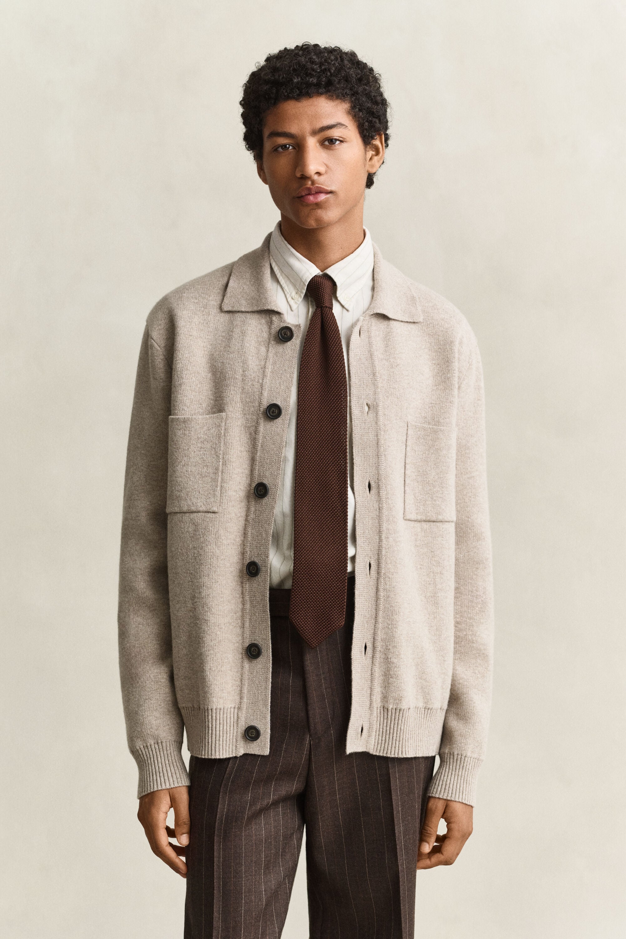 Hemdjacke aus Doppelstrickgewebe