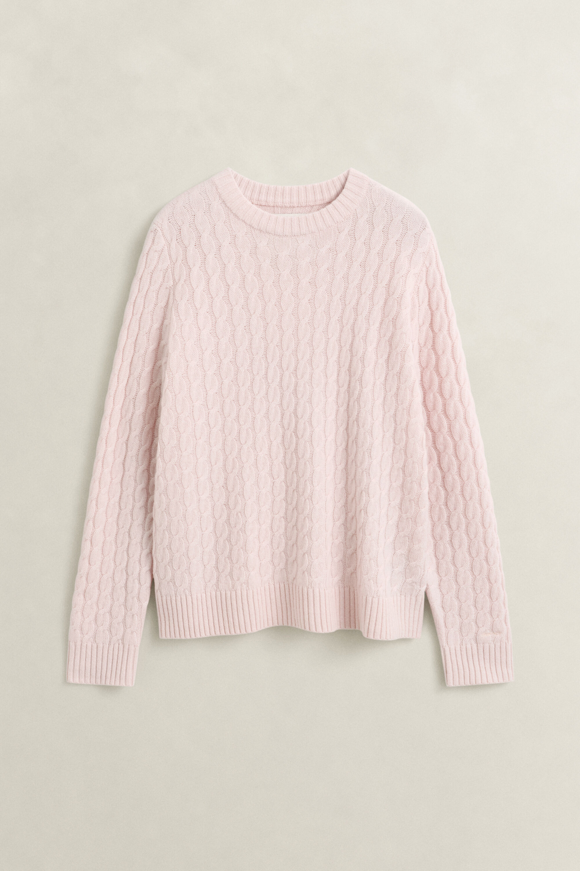 Zopfstrickpullover aus Kaschmir