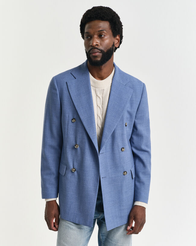 Relaxed Fit Anzugsakko aus Mouliné-Wolle