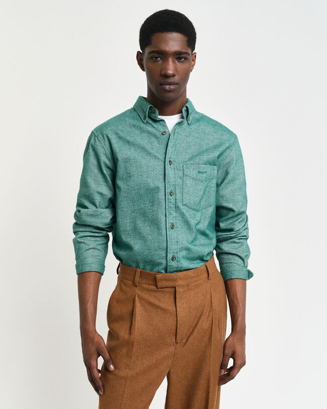 Herringbone Regular Fit Flanellhemd