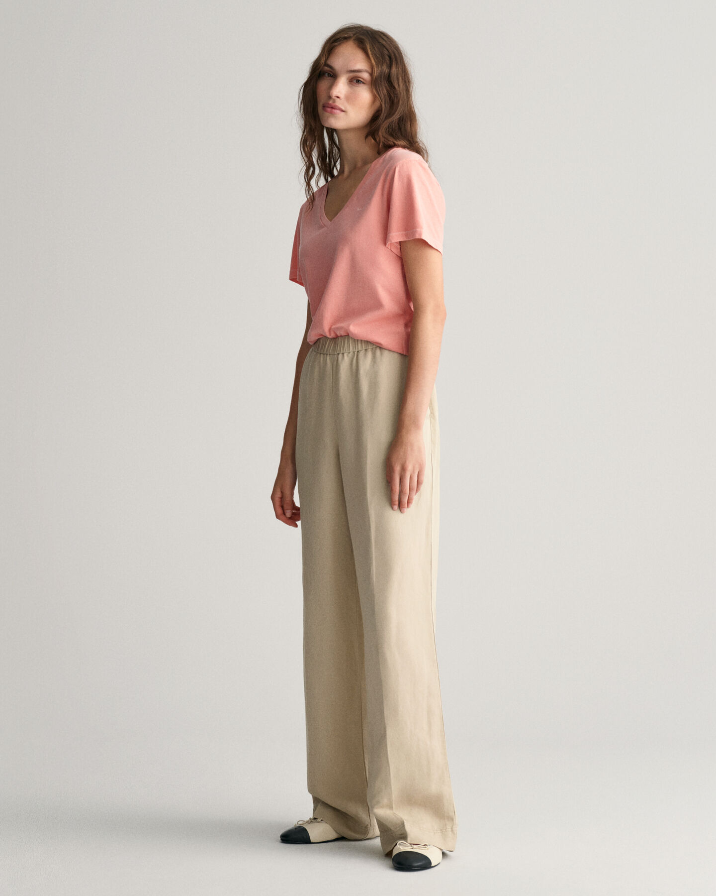 Relaxed Fit Leinenmix Pull-On Hose