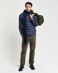 Regular Fit Herringbone Hemd mit Karomuster