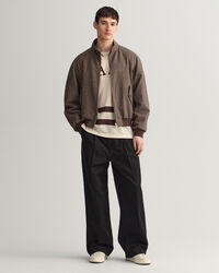 Karierte Harrington Jacke aus Wolle