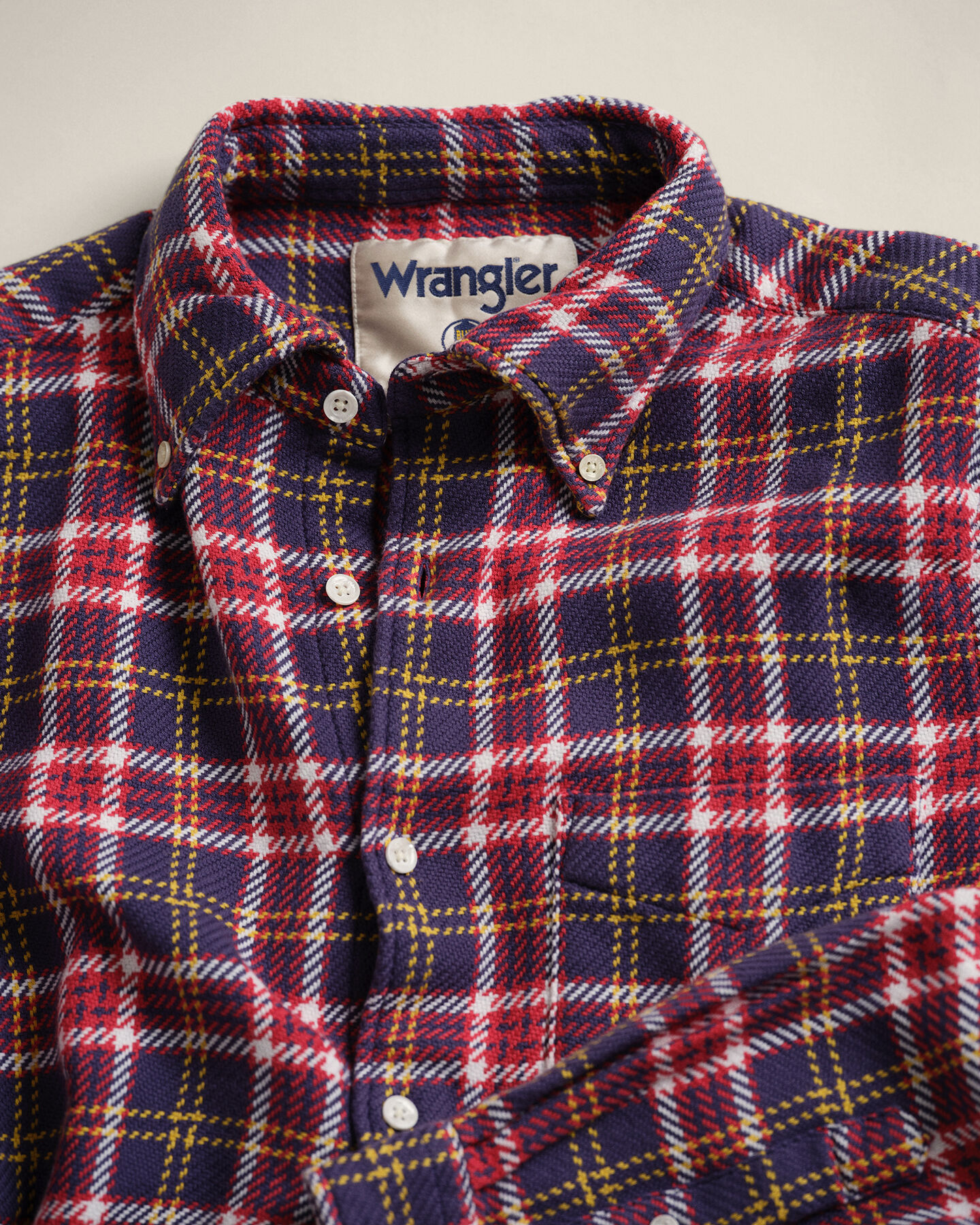 Wrangler x GANT Regular Fit Twillhemd mit Tartan-Muster