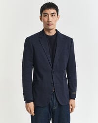 Slim Fit Two-Toned Sakko aus Jersey-Piqué