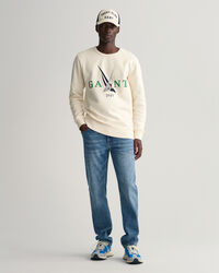 Sail Print Rundhals-Sweatshirt
