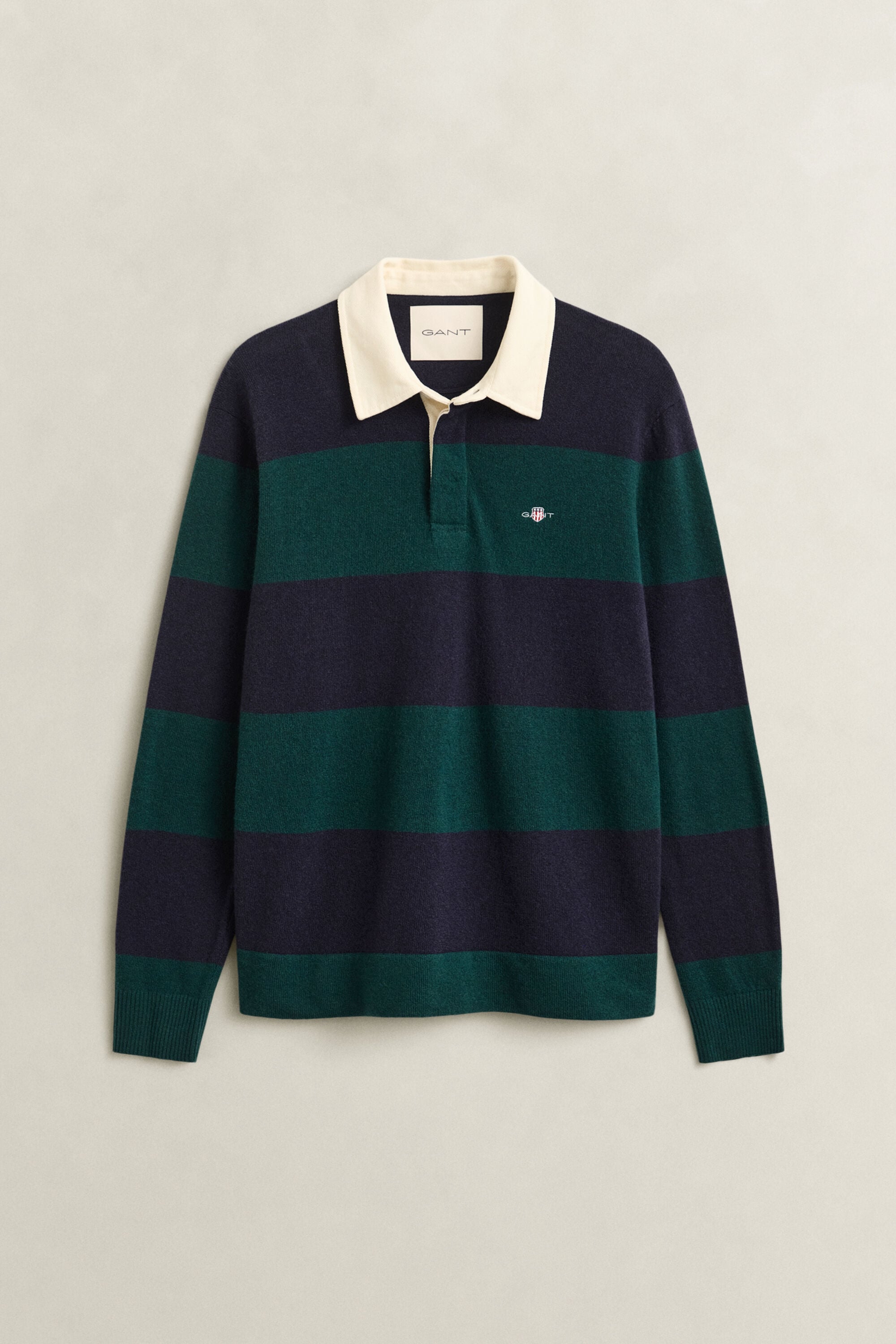Heavy Rugger mit Blockstreifen aus Lambswool
