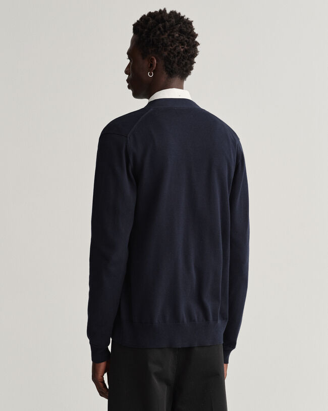 Classic V-Neck Strickjacke aus Baumwolle