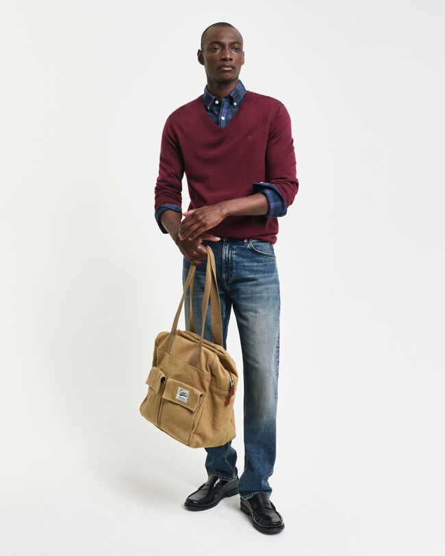 V-Neck Pullover aus extra feiner Merinowolle