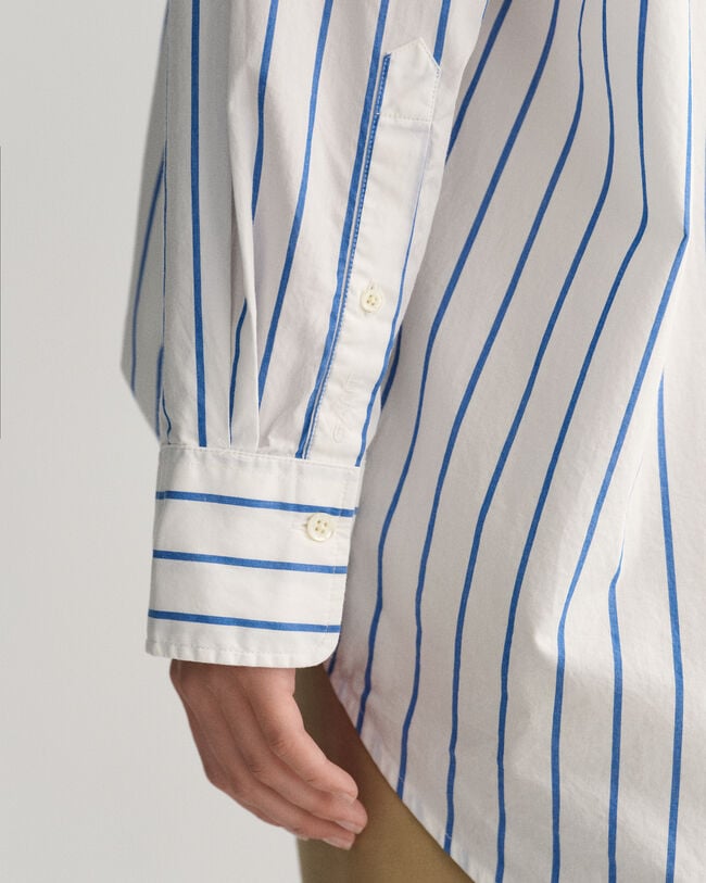 Oversized Bluse mit Streifen