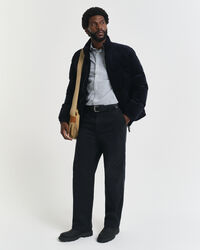 Regular Fit Classic Popeline Hemd mit Mikro-Karomuster