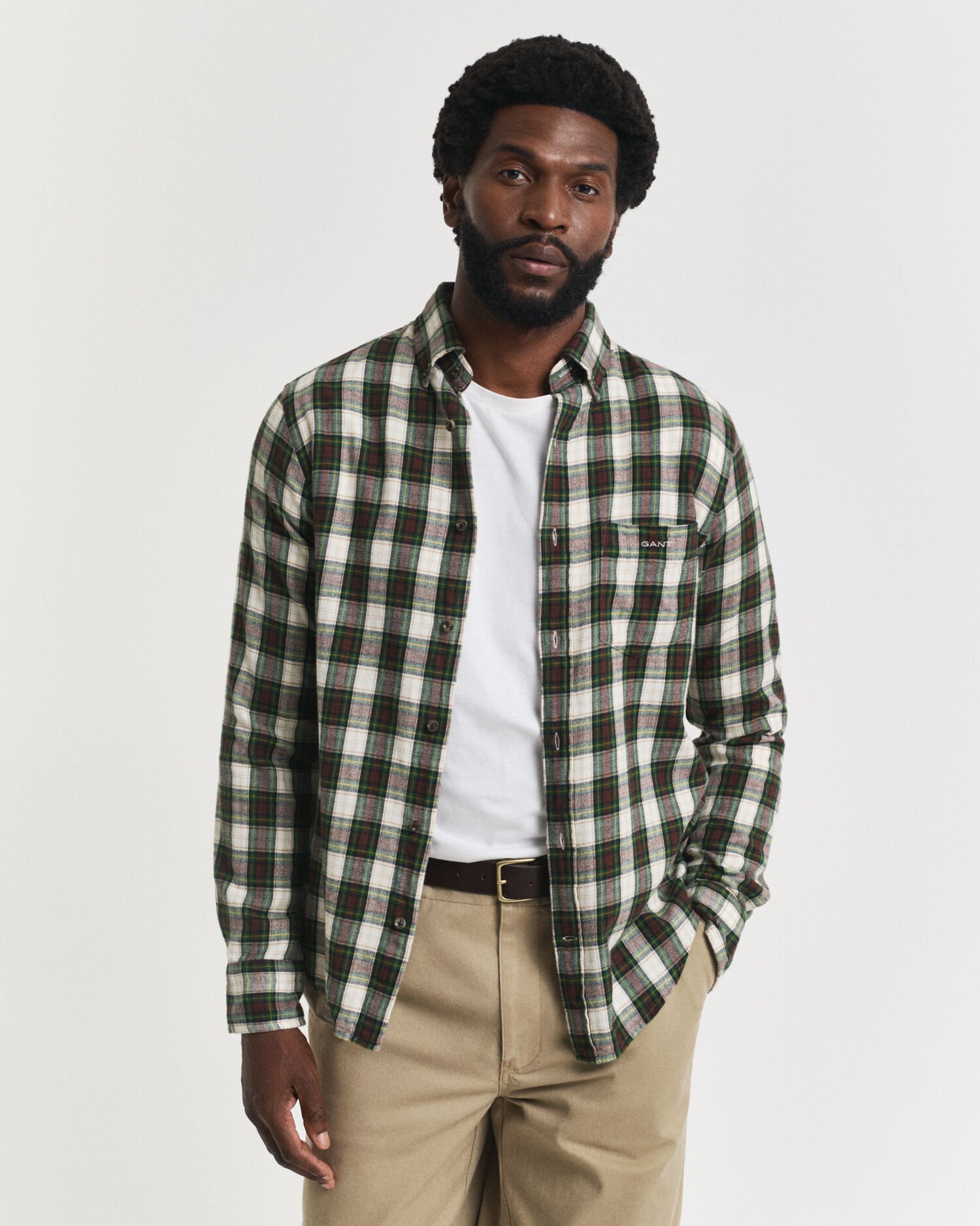 Regular Fit Windblown Flannel Hemd mit Karomuster