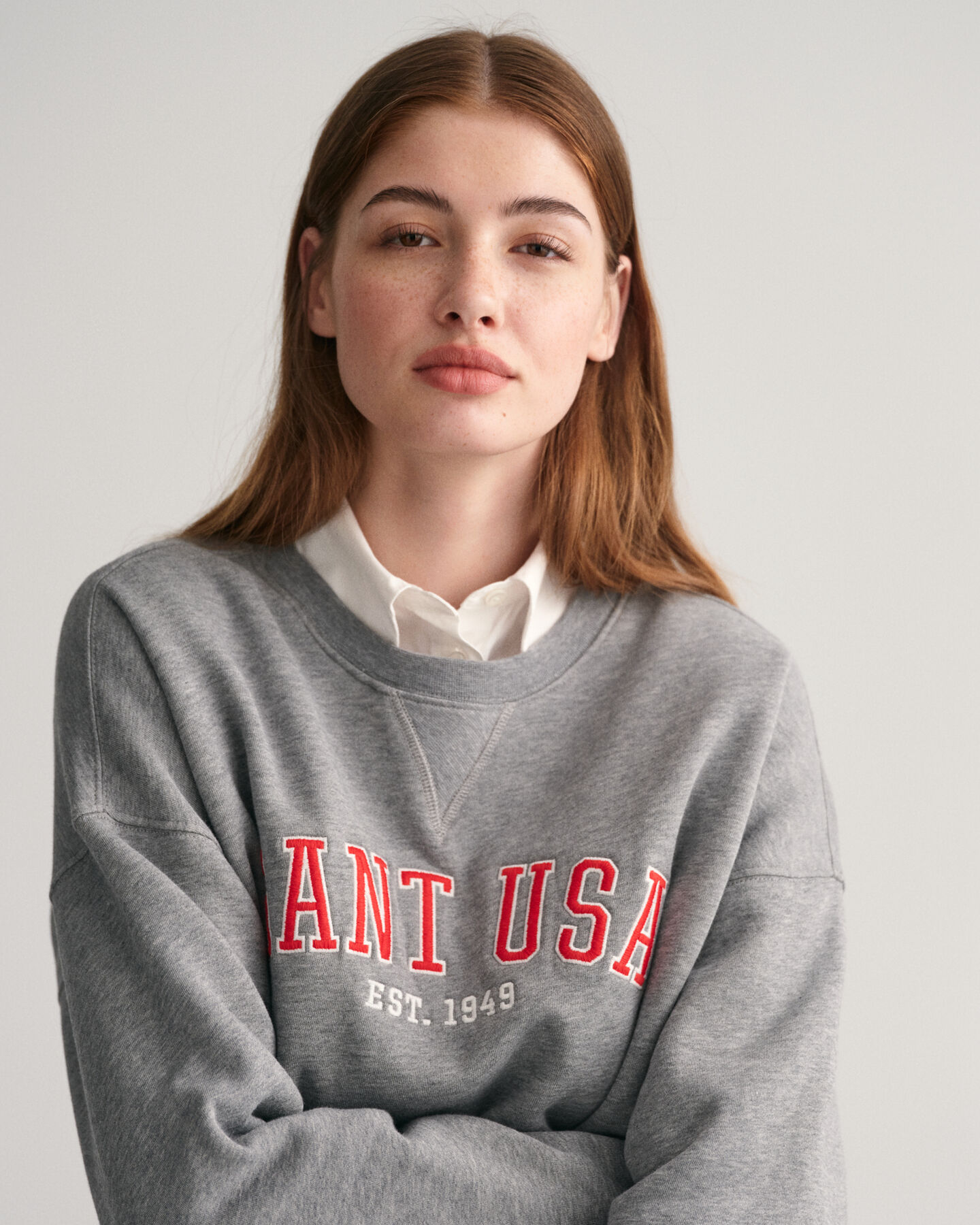 Oversized GANT USA Rundhals-Sweatshirt