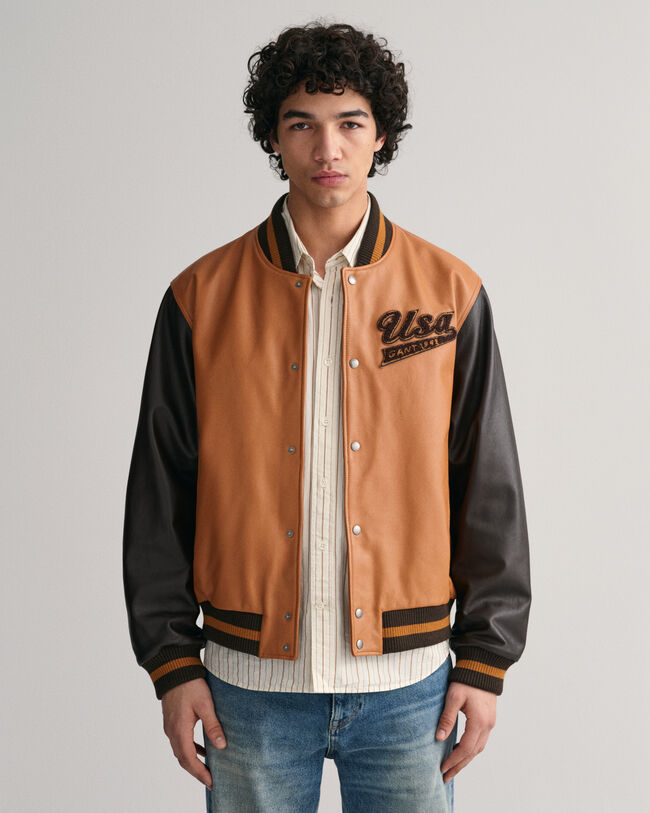 GANT Varsity Jacket aus Leder